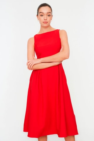 Vestido direito Vermelho
