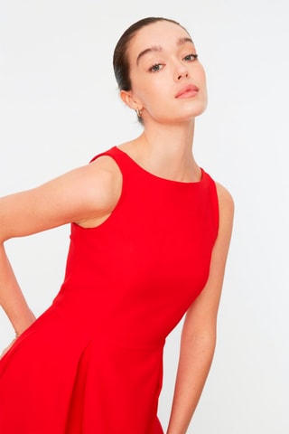 Vestido direito Vermelho