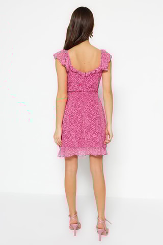 Robe fleurie Fuchsia
