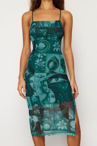 Vestido justo - Verde