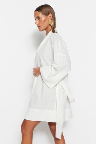 Kimono de plage Blanc