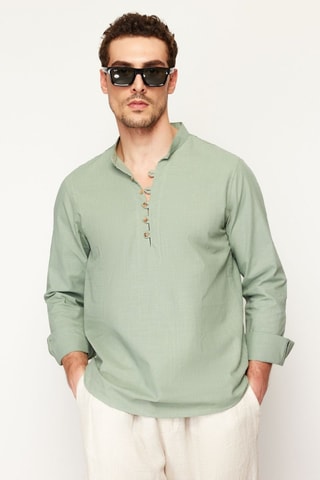 Camisa slim - Caqui