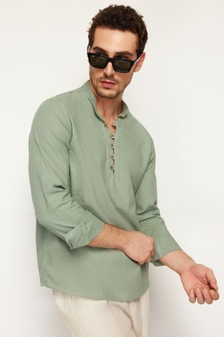 Camisa slim - Caqui