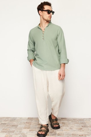 Camisa slim - Caqui