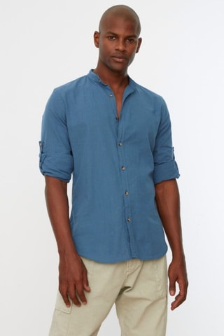 Camisa slim - Azul