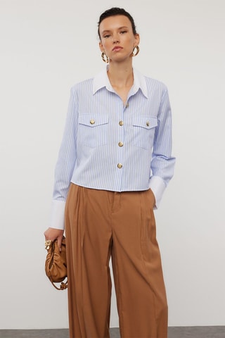 Camisa regular - Azul