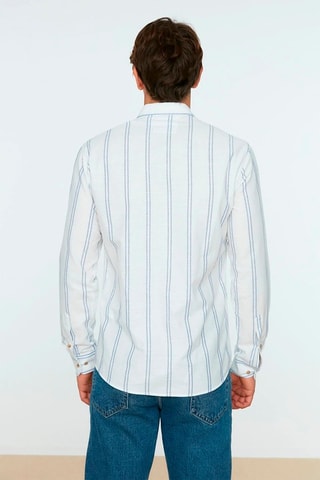 Camisa às riscas Branco