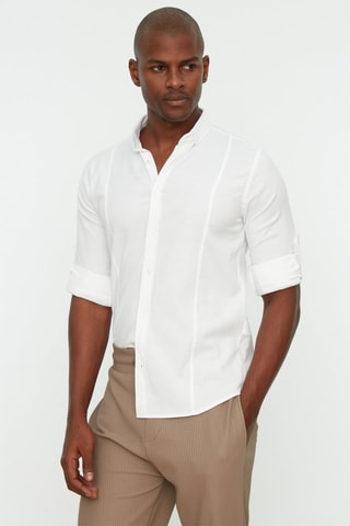 Camisa às riscas Branco