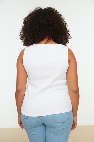 Camisola de alças Plus Size Branco