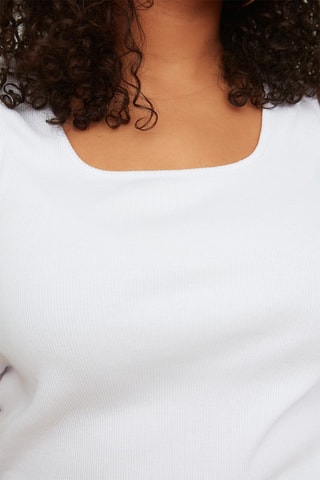 Camisola de alças Plus Size Branco