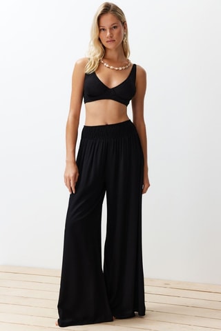 Pantalon taille haute - Noir