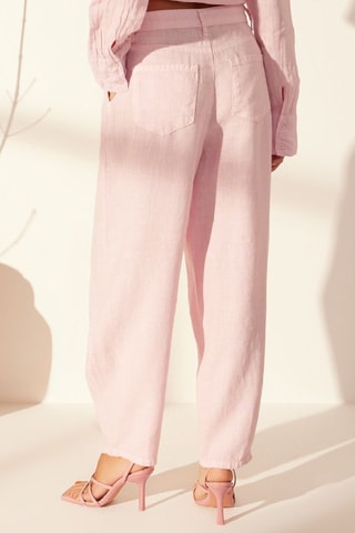 Pantalon en lin - Rose