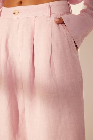 Pantalon en lin - Rose