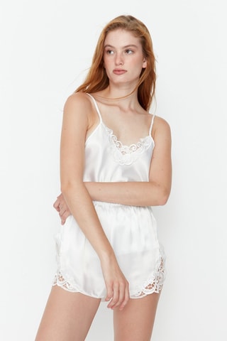 Pyjama taille haute - Ecru