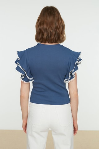 T-shirt Bleu indigo