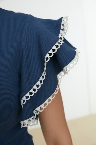T-shirt Bleu indigo
