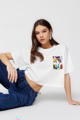 Crop top wide - Blanc