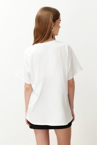 T-shirt boyfriend - Blanc