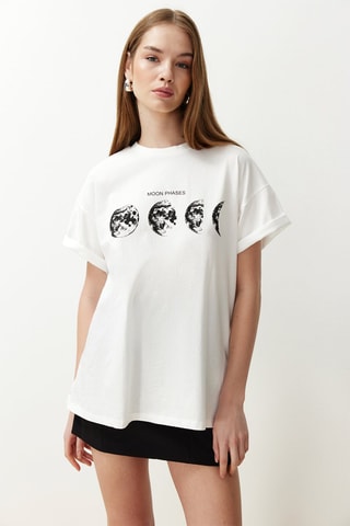 T-shirt boyfriend - Blanc