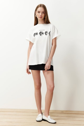 T-shirt boyfriend - Blanc
