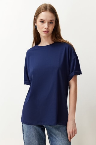 T-shirt oversize - Bleu marine