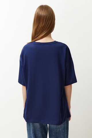T-shirt oversize - Bleu marine