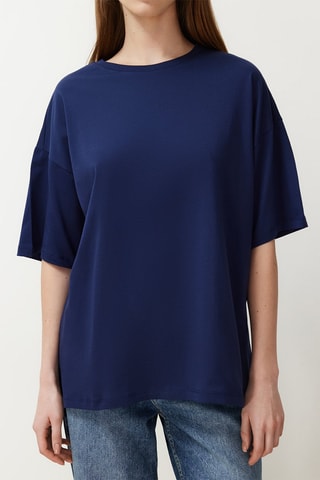 T-shirt oversize - Bleu marine