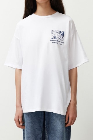 T-shirt oversize - Blanc