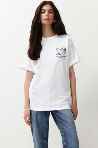 T-shirt oversize - Blanc