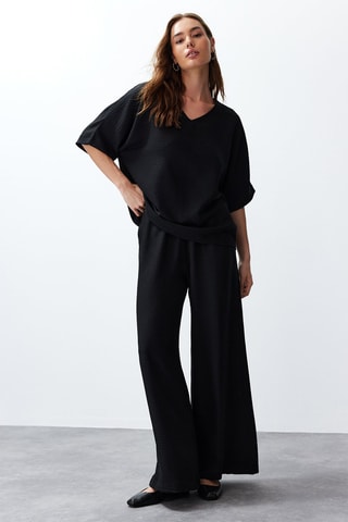 Blusa e calças - Preto
