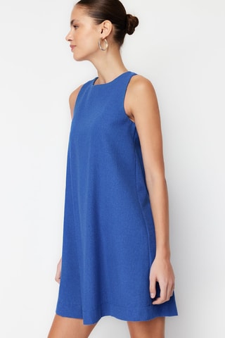 Vestido trapézio - Azul-marinho