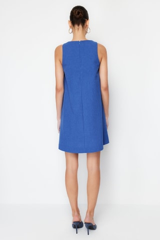 Vestido trapézio - Azul-marinho