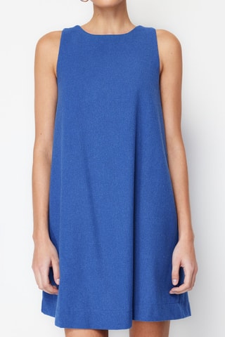 Vestido trapézio - Azul-marinho