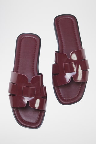 Mules envernizados - Bordô