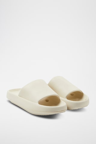 Mules com plataforma - Bege