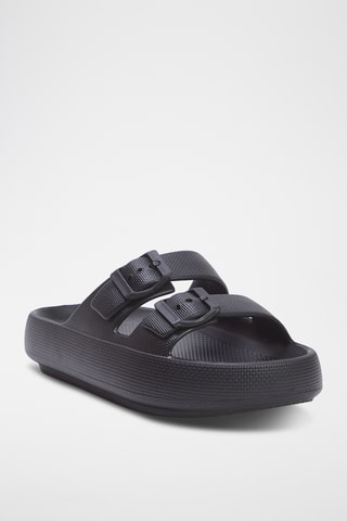 Mules com plataforma - Preto