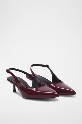 Sapatos de salto envernizados - Bordô