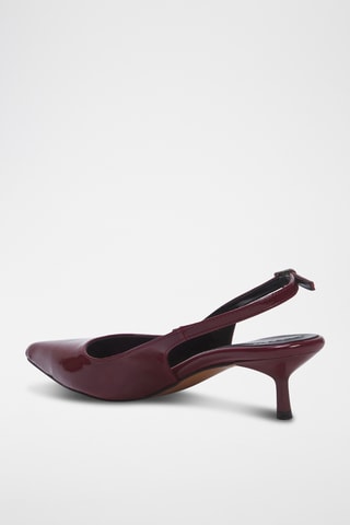 Sapatos de salto envernizados - Bordô