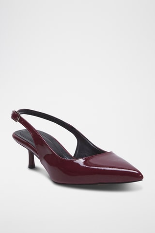 Sapatos de salto envernizados - Bordô