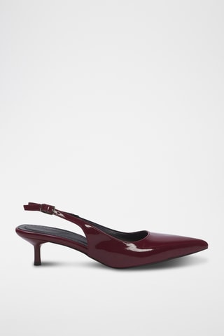 Sapatos de salto envernizados - Bordô