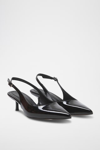 Sapatos de salto envernizados - Preto