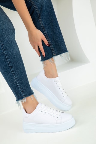 Sapatilhas com plataforma - Branco