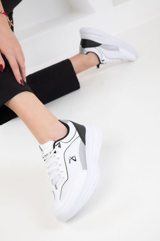 Sneakers com plataforma - Branco