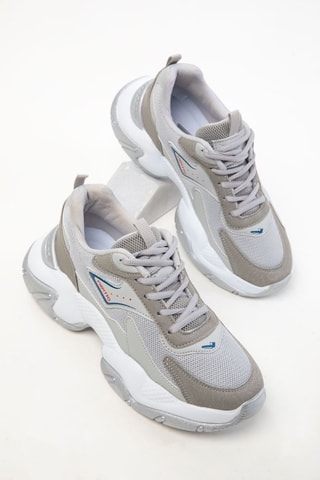 Sneakers com plataforma - Cinzento
