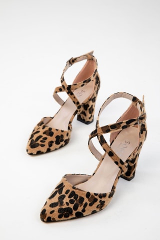 Sapatos de salto em nobuck - Bege