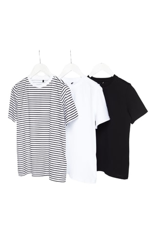 3 t-shirts - Noir et blanc