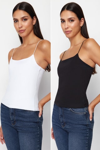 2 tops - Noir et blanc