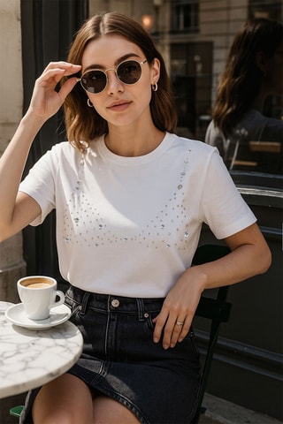 T-shirt - Écru