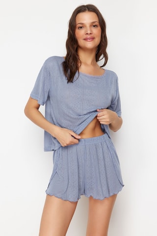 2 calções de pijama - Azul e rosa