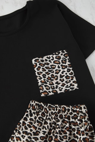 Pijama de 3 peças - Preto e branco